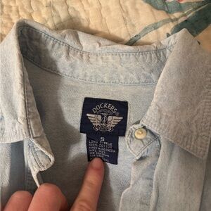Vintage Dockers Sky Blue Denim Casual Shirt